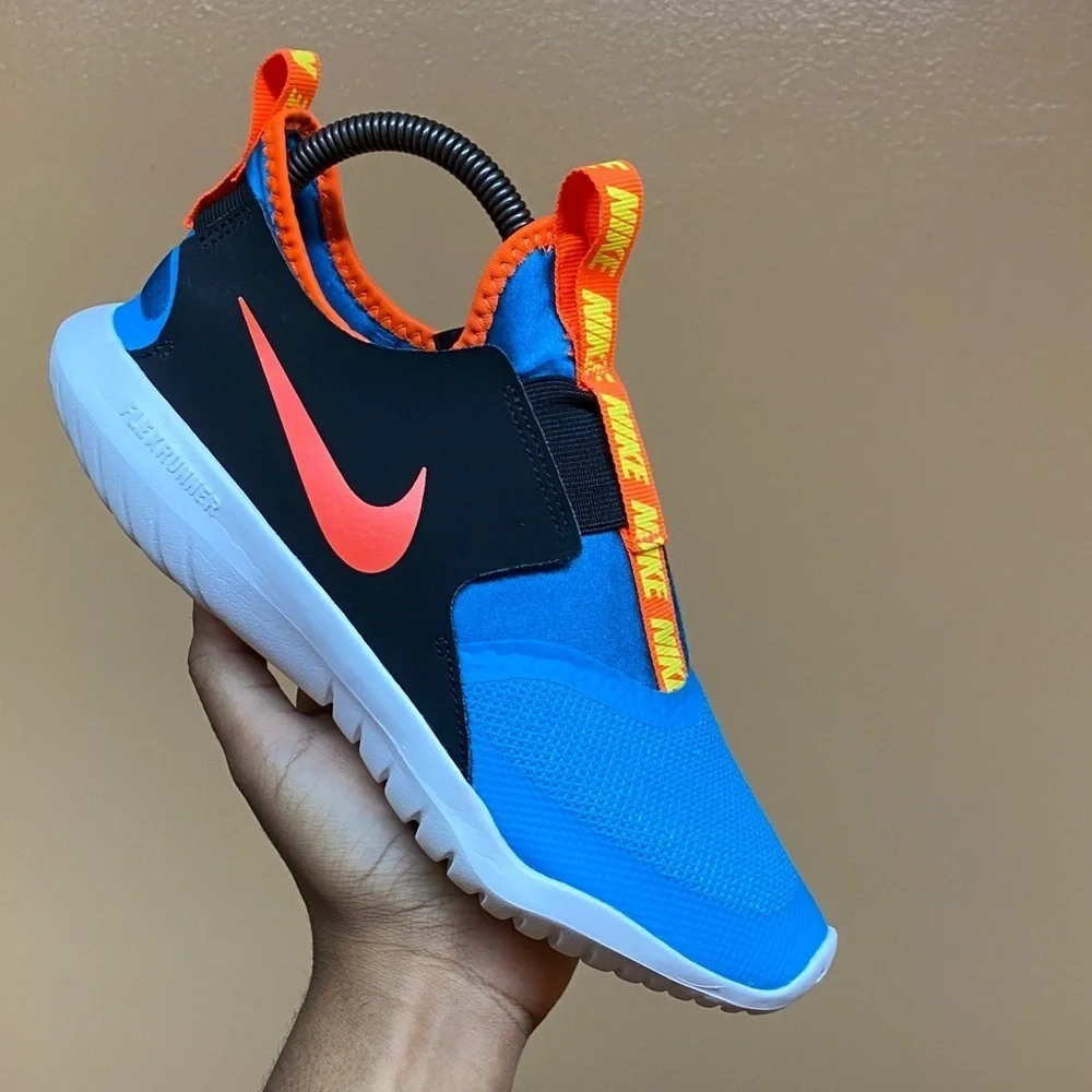 Nike Flex Runner “Blue Black Yellow Infrared” Women’s Running Sneakers” Size 7.5